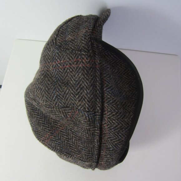 NEW Wigens 7 5/8" NWT Harris Tweed Newsboy Brown Herringbone Size 61 Insulated - Picture 14 of 14